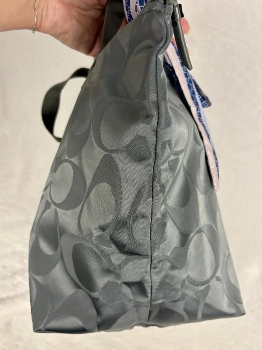 Coach Getaway Signature Nylon Packable Weekender Tote and Pouch with Scarf
